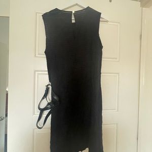 Michael Kors size 10 see through with underlayer greT dress with shiny belt